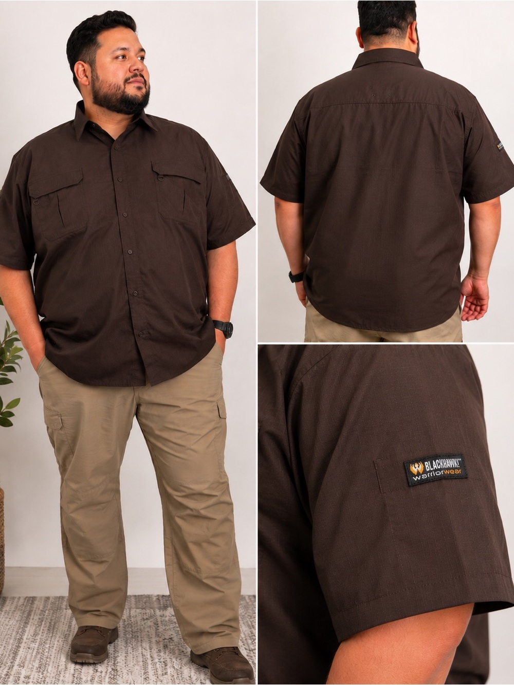 BLACKHAWK Warrior Wear X-Ray Tactical Shirt Brown 3XL NWT